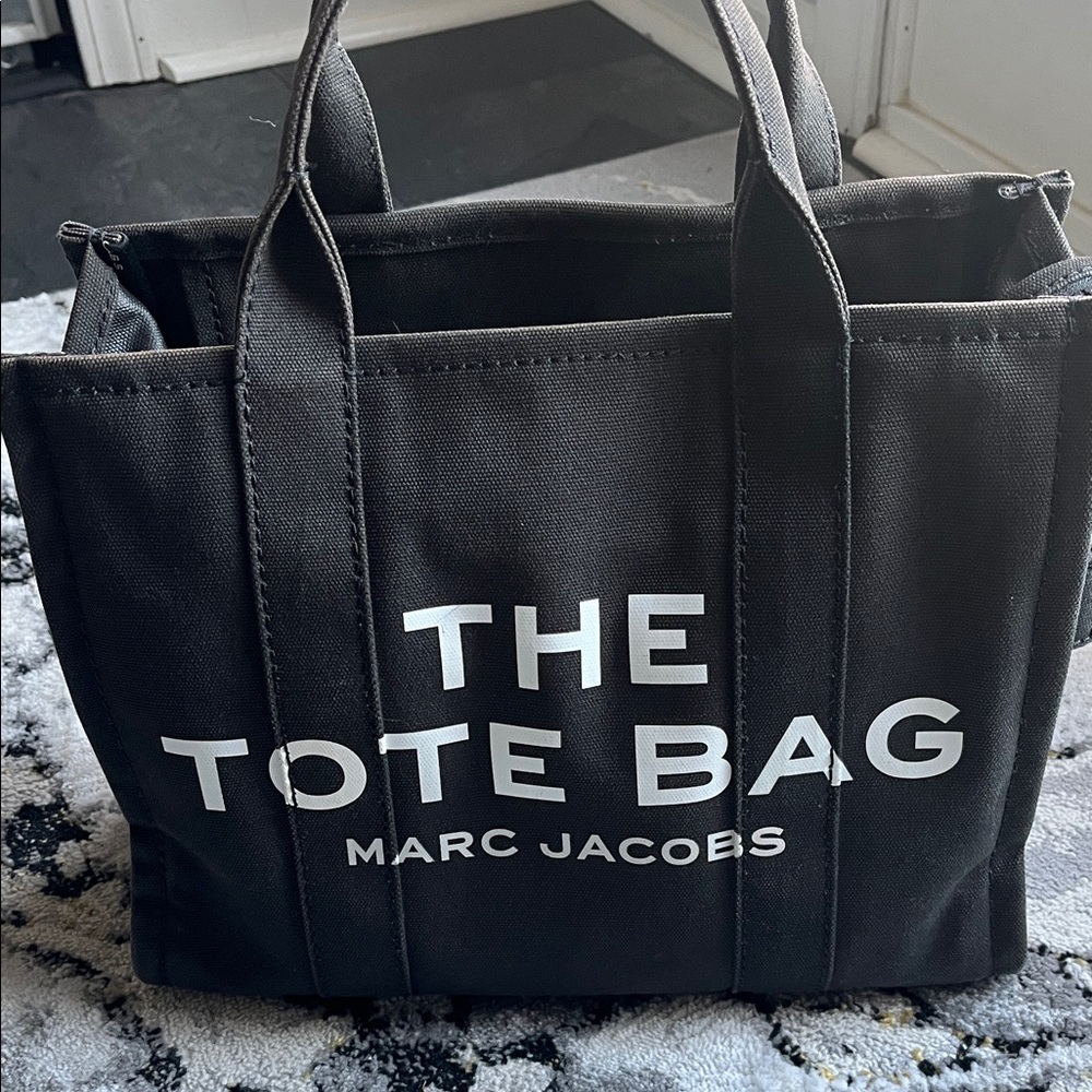 Marc Jacobs Black Tote with White Text